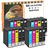 D&C 20x Cartucce compatibili per Epson T0711 T0712 T0713 T0714 per Epson Office B40W BX-300 F BX-310 FN BX-510 W BX-600FW BX-610FW Stylus D120 D78 D92 DX-4000 DX-4050 DX-4400 DX-4450 DX-5000 DX-5050