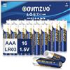 avmzvo Batterie AAA, LR03 16 pezzi, alcaline 1,5V, potenza duratura, ad alte prestazioni, può essere utilizzata per giocattoli, sveglie e altri dispositivi elettronici【10 anni di garanzia】