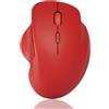 Uiosmuph G09 Mouse Wireless Bluetooth, BT5.1+2.4G Ricaricabile Mouse Senza Fili, Silenzioso Mouse Senza Fili per Laptop/MacBook/Android/PC/Mac, Rosso