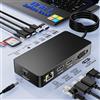 ROCKETEK 13 in 1 Surface Docking Station Triplo Display Doppio 4K HDMI+VGA Spina di Alimentazione,Surface Dock Accessori per Surface Pro 11/10/9/8/X/7/6/5/4/3,Laptop 7/6/5/4/3/2/1,Book Laptop Go3/2/1