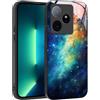 YUXING Cover per Realme GT 7 5G/ GT 7T 5G - Abstact Art Geometry Pattern Antigraffio Vetro Back Cover, Custodia Antiurto Antiscivolo Sottile (Starry Sky)