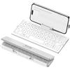 BRIMFORD Tastiera Bluetooth Pieghevole QWERTY Silenziosa con Supporto Magnetico, Mini Tastiera Wireless Ricaricabile in Alluminio per iPad, Tablet, Smartphone, Laptop(bianco)