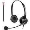 Callez RJ9 Cuffie Telefono Fisso con Microfono per Polycom Avaya Aastra