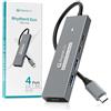 DigitalLife RhythmX Eco Series | Hub USB-C 10Gbps - Adattatore USB 3.2 Gen 2 a 4 Porte (2× Type-C + 2× Type-A) per Produzione Musicale e Controller MIDI USB in Studio (RX-10G, 1 pz/conf.)