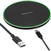 RaitWahl Caricabatterie Wireless 35W a Induzione Rapida Qi, Base Ricarica Senza Fili USB-C con Cavo, Caricatore Wireless per iPhone 16/15/14/13/12/11 Pro Max Plus, Galaxy S25/S24/S23/S22, Pixel, Pods