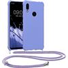 kwmobile Custodia Compatibile con Xiaomi Redmi Note 7 / Note 7 Pro Cover - Back Case in Silicone TPU - Protezione Smartphone con Cordino - lavanda