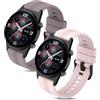 Xisair 2 Cinturini in Silicone Compatibili Con Honor Watch GS 3/Pro/3i/4 - Braccialetto Sport Confortevole e Traspirante per Uomini e Donne