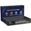 YuanLey Switch Ethernet 2,5G a 18 Porte Non Gestito, 16 x Porte 2,5G Base-T e 2 x Porte 10G RJ45, Switch di Rete Multi-Gigabit in Metallo, Compatibile con 100/1000/2500Mbps, Ideale per NAS 2,5G/10G