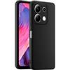 HULLIN Custodia per Telefono in Silicone Colorato, Adatta per Redmi Note 13 4G (6.67) - Nero