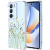 YUXING Cover Trasparente per Realme C71 4G - Custodia Protettiva Sottile in TPU Morbido Antiurto con Carino Motivo Disegno Cool (Flower Bush)