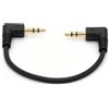 baolongking Cavo corto da 3,5 mm ad angolo retto placcato oro 3,5 maschio a maschio a 3 poli TRS