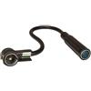 tomzz Audio 1500-007 Adattatore d'antenna DIN 150 OHM accoppiamento presa a ISO 50 OHM spina vecchio a nuovo 16cm