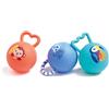 LUDI - Set di 3 sonagli a Sfera - Palline morbide testurizzate con Campanellino - Stimola motoria e risveglio sensoriale - 100% PVC - a Partire da 3 Mesi