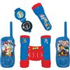 Lexibook Paw Patrol La Squadra dei Cuccioli Chase - Set Completo per Bambini - Walkie-Talkies 120m, Binocolo, Bussola, Torcia, Blu/Rosso, RPTW12PALXB