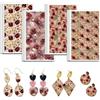 OLYCRAFT 24pz 4 Stile Carta da Trasferimento in Argilla con Rose Vintage Carta da Trasferimento in Argilla Polimerica con Rose Rosse per Orecchini in Argille e Creazione di Gioielli