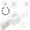 G2PLUS 100PCS Carta Orecchino-Biglietti da Esposizione per Gioielli con Adesivo-Cartoncini per Collane e Bracciali,Schede Display Gioielli Cartoncini per Orecchini Collane,Bracciali (10x4cm)