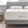 Hiepunos Materasso 90 x 200 cm, 28 cm, altezza 7 zone, materasso ortopedico a molle insacchettate con strato in memory foam, grado di durezza H3, scarico della schiena, 100 notti