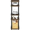 Furinno TURN-N-TUBE Scaffali, Mensola Impilabile, Mensola Angolare Aperta, per Organizzazione e Storage, Soggiorno, Garage, Studio, Columbia Walnut