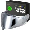 Everalo Visiera Compatibile con Shark Skwall i3 - DSkwall 3 - Ridill 2 - Skwal Cup - VZ400 (Argento Cromo)