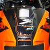 labelbike - Adesivi 3D Moto Paraserbatoio Protezione Decorazioni e Resina Protezioni compatibile con KTM 1290 Super Adventure S 2021-2024 Colore Carbonio Arancione