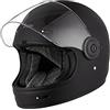 ORIGINE Casco moto integrale Casco vintage in fibra di vetro stile retrò con visiera ECE(DISTINGUISHED BLACK,M)