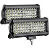 LTPAG Faro da Lavoro, 7'' 288W 28800lm Faretto Faro - 96 LEDs Flood Luci da Lavoro a led - Fendinebbia Luci Off Road IP68 impermeabile 6000K Bianco - per Off Road Moto 4WD SUV ATV UTV Camion