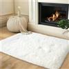 BSGIFT Tappeto a pelo lungo Morbido Crema 60x110 Läufer, Tappeto Shaggy a pelo lungo per soggiorno antiscivolo per camera da letto, camera dei bambini, Tappeto moderno per soggiorno, sottopiede per