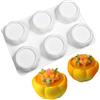 XiaoShenLu Silicone Mousse Cake Mold Bakeware Dessert Mousse DIY Cioccolato Sapone Candle Stampo, 6 fori Cilindro Pizzo