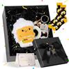 Zdhsufnvw Kit Birra Regalo Uomo con Apribottiglie Portafortuna da Regalare Calze Uomo Divertenti Carta Regali per Amanti Bere a Uncinetto Regalo Positivo per Festa Della Birra Compleanno & Celebrazioni