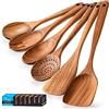 Royal Kitchen Set di utensili da cucina in legno antiaderenti utensili da cucina cucchiai e spatole in legno per cucinare (set da 6 pezzi)