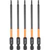 QUARKZMAN 5pz H2 Inserti per Avvitatore 2mm Punta Piatta Metrica 1/4 Attacco Esagonale 100mm (4) Cacciavite Industriale Bussola Esagonali in Fosfato Nero Magnetico Lungo