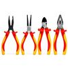 ingdaum Set INGDAUM® VDE di 4 pinze con tronchese laterale, pinza a becchi mezzotondi curvi, a becchi tondi e universale, ciascuna da 6/160 mm, isolata contro 1000 V (versione 4.1)