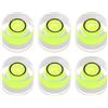 sourcing map 6 livelle rotonde a bolla da 8 x 5,5 mm, mini livelle circolari per livellare fotocamera, treppiede, telescopio, officina, giradischi, cornici, colore verde