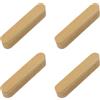 MOROBOR Maniglie autoadesive per mobili, 4 pomelli in legno senza trapano, montaggio istantaneo, maniglie adesive per porte scorrevoli, con viti, per armadi, cassetti, finestre, porte in vetro (100 mm