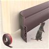 Esufeir 39/1m Marrone Paraspifferi Porta di ingresso,Gomma Paraspifferi sotto porta esterna,Autoadesivo Silicone Isolante Acustico Insonorizzazione,Striscia sigillata per porta interna,Copre le porte