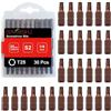 BAKESHU T25 bit x 30 pezzi, Torx Bit T25 1/4 attacco esagonale (lunghezza 25 mm)