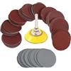 WITPOCE 100 dischi abrasivi da 5,1 cm, grana 80-3000, con attacco per trapano da 1/4 e cuscinetto di supporto per smerigliatrice angolare, utensili rotanti