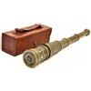 Antique Vibes Obiettivo telescopico zoom 10X con custodia in pelle vintage, ottone inciso, stile antico, telescopi pirata steampunk da collezione, regali decorativi