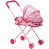 Generico Passeggino per Bambole con Cappottina Pieghevole Metallo Plastica Carrozzina Richiudibile per Bambine Giocattoli Bimbe Passeggino per Bambole Passeggino Carrozzine (CARROZZINA METAL LUX)