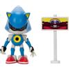 Jakks Pacific Sonic The Hedgehog Metal Sonic Action Figure con cartello Dr. Eggman, articolato, classico
