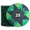 Bullets Playing Cards, Chip Poker in ceramica Paulie con valori, Rotolo da 25 (verde (25))..