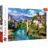 Trefl, Puzzle, Ponte Vecchio a Mostar, Bosnia ed Erzegovina, 500 Pezzi, Qualità Premium, per adulti e Bambini dai 10 anni