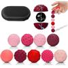Ainiv 9PCS Magnetiche in Silicone, Mini Palline Magnetiche Sensoriali che Alleviano Ansia, Irritabilità e Tensione per Autismo, ADHD, Palline Antistress Silenziose da Scrivania, Rosso