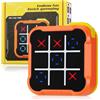 Starvortex Elettronico Tic Tac Toe Bolt Gioco 4-in-1, Console Giochi Tris Elettronico Silenziosa, Giochi Portatili da Viaggio, Gioco di Reazione e Logica per Adulti, Ricaricabile (1-4 Giocatori), Arancione