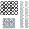 LEGO Parti e pezzi: Pneumatico Nero, Ruota Grigio Chiaro e Pacchetto Portaruota Grigio Chiaro - 60 Pezzi