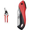 FELCO 14 Forbici da Potatura Professionali Compatte Bypass 18 mm per Mani Piccole con Sega Pieghevole FELCO 601 Lama Diritta 120 mm