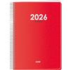 Dohe - Agenda giornaliera 2026 - Giorno per pagina, formato A5 (15 x 21 cm), copertina flessibile con plastica protettiva, rilegatura a spirale, 12 mesi da gennaio a dicembre, planner annuale in