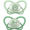 nip - Butterfly Night | 16-32 mesi | Confezione da 2 pezzi | Ciuccio per bambini adatto all'allattamento e ai denti con bottone luminoso con scatola ciuccio. Ciuccio sostenibile con morbido tettarella