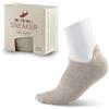 MARCOLIANI Calzini da uomo imbottiti tinta unita invisibile Sneaker (1 paio), Beige, Taglia unica