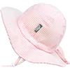 Jan & Jul Cappello da Sole Traspirante in 100% Cotone per Bambina (Taglia: 6-24 Mesi, Strisce Rosa)